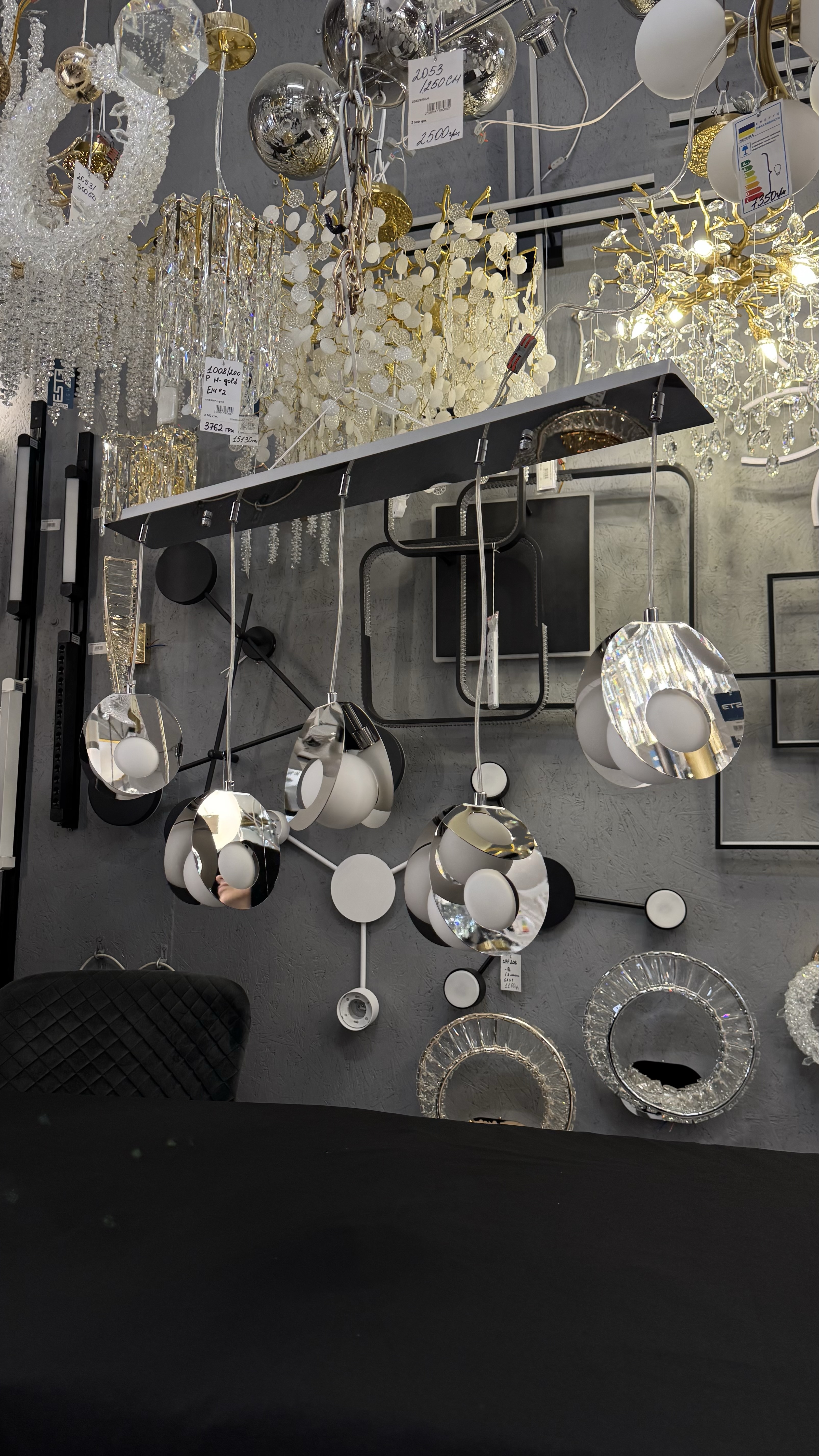 Підвісна видовжений світильник 5 ламп G9, хром, метал/скло ESTE - Зображення 12