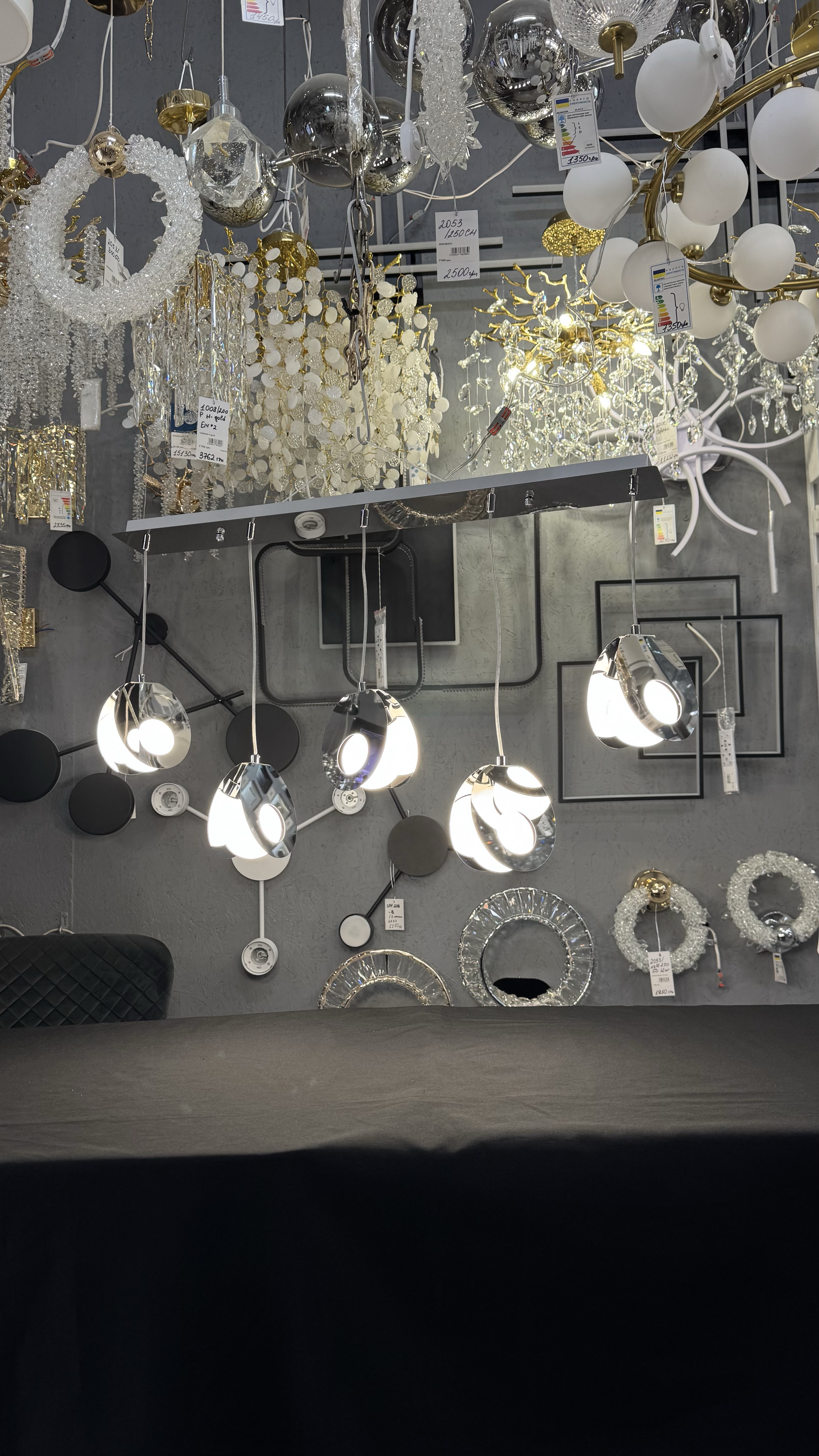 Підвісна видовжений світильник 5 ламп G9, хром, метал/скло ESTE - Зображення 20