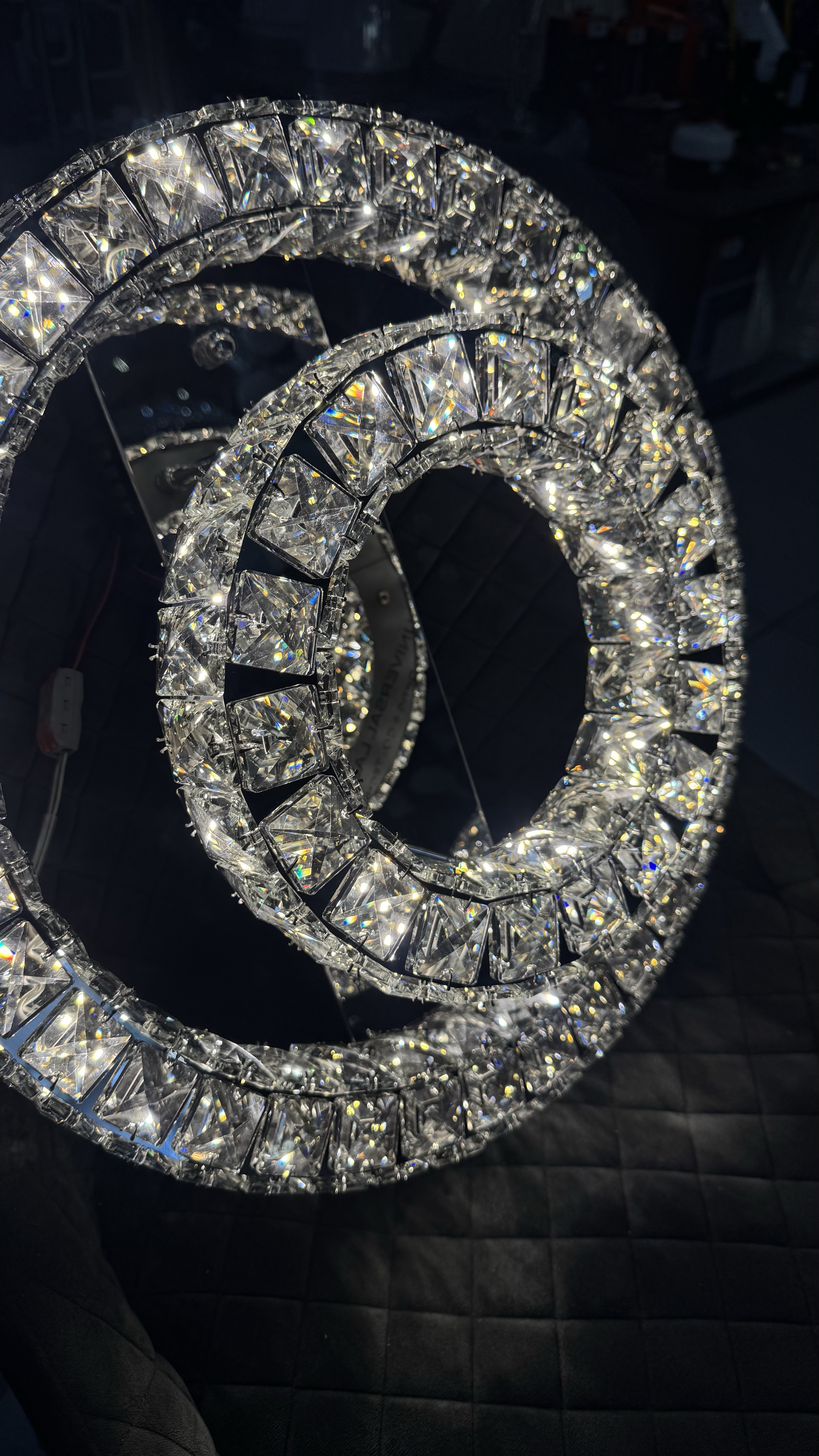 Стельова кришталева люстра з пультом, хром, 60W - Зображення 8