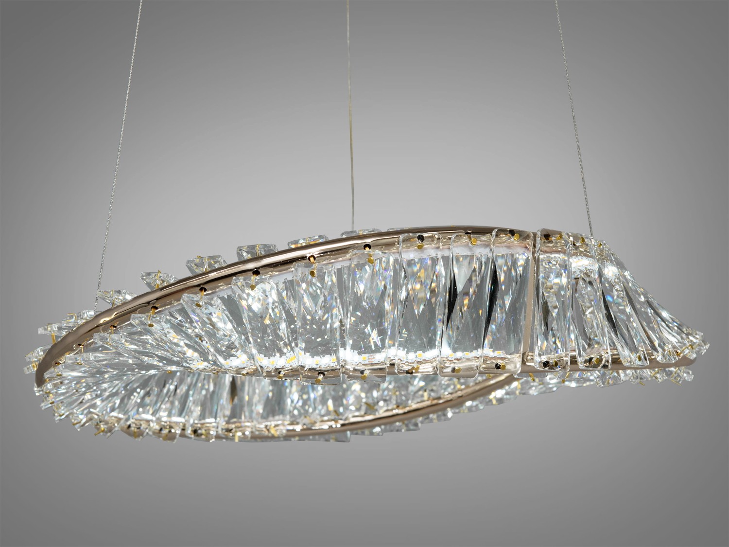 Дизайнерська LED люстра 45W з пультом - Зображення 4