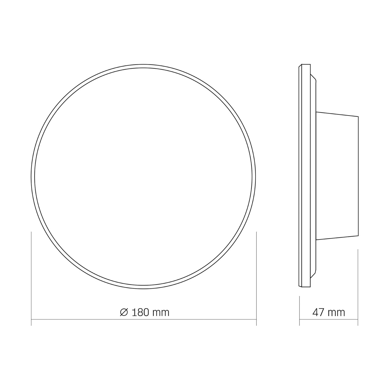 Настінне бра LED світильник IP65 з регулюванням світла, 12W, чорний - Зображення 2