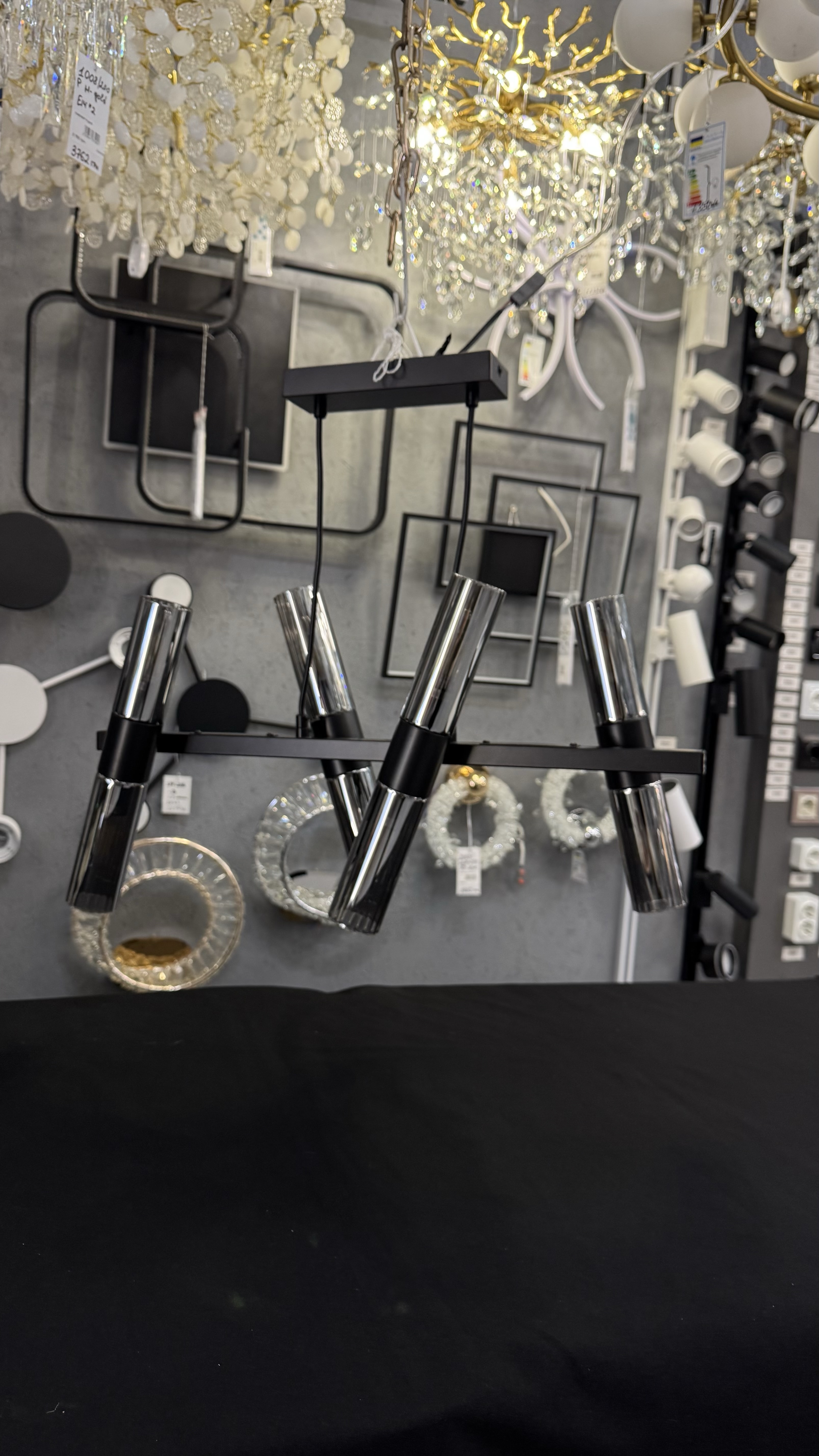 Ardero AURORA підвісна чорна люстра на 8 ламп E14 - Зображення 16