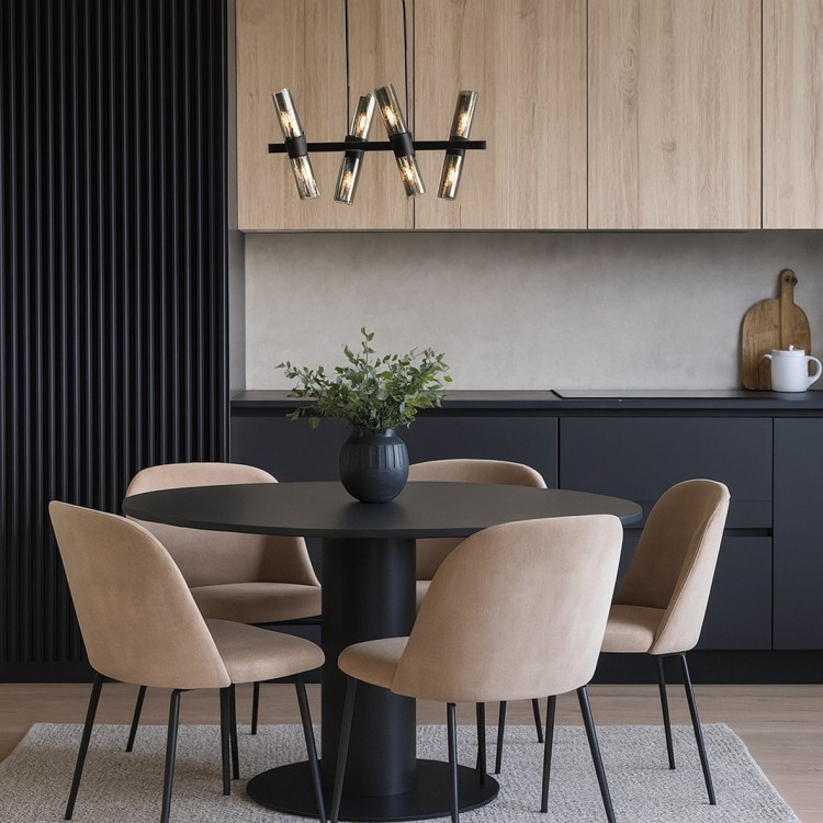 Ardero AURORA підвісна чорна люстра на 8 ламп E14 - Зображення 3