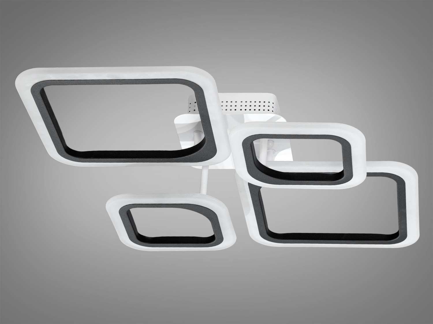 Чорна LED люстра смарт світильник накладний 52W - Зображення 2