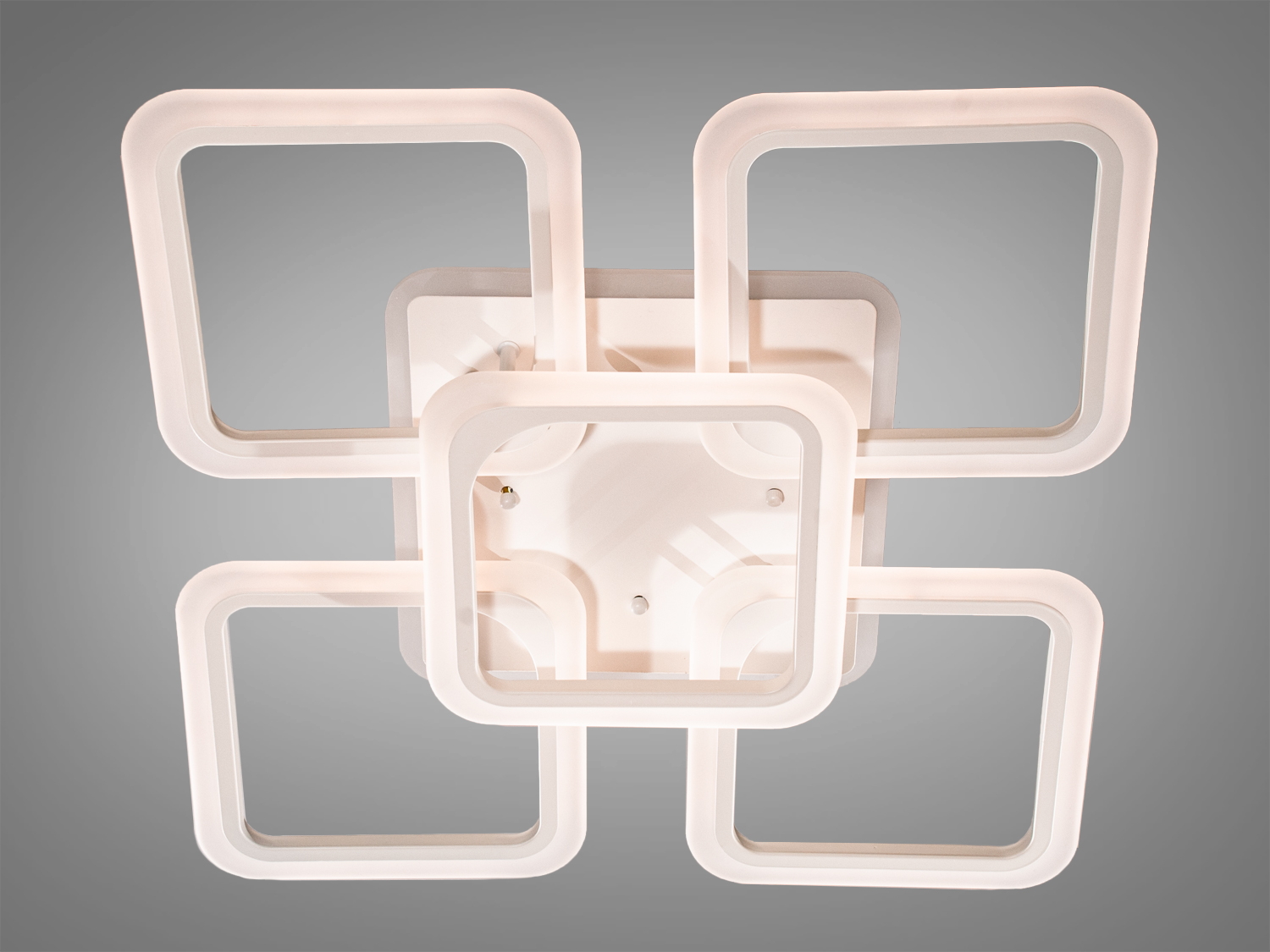 Біла LED люстра під стелю з підсвіткою, 120W - Зображення 3