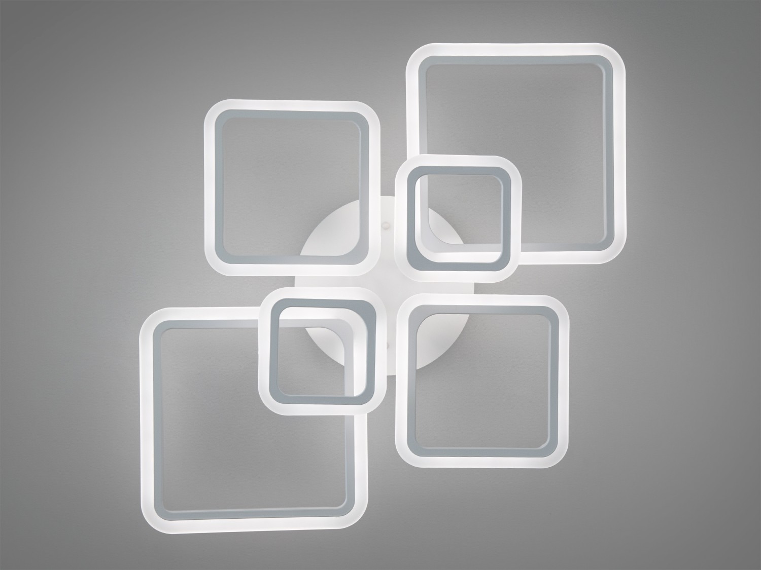 Біла стельова світлодіодна люстра з пультом, 105W