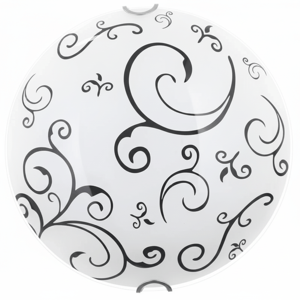 Світильник настінно-стельовий УТ Сяйво Схід 1x60 Вт E27 білий із малюнком