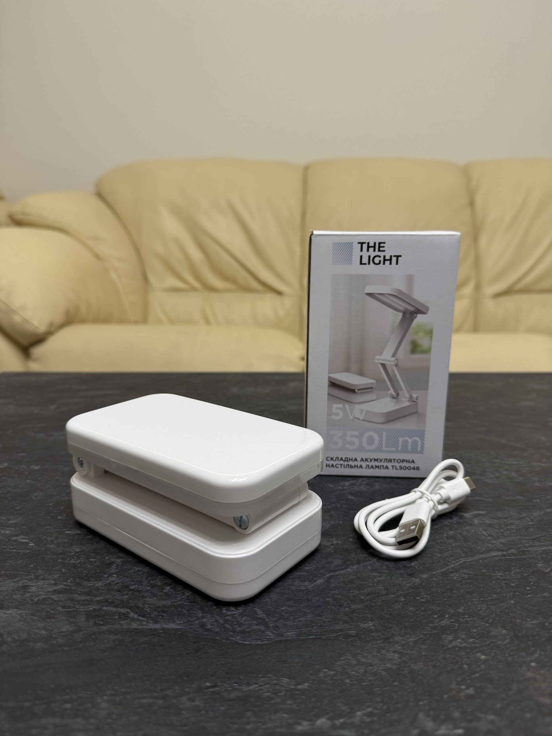 Портативна акумуляторна лампа світильник 5wat LED трансформер 1200mAh змінний акумулятор - Зображення 8